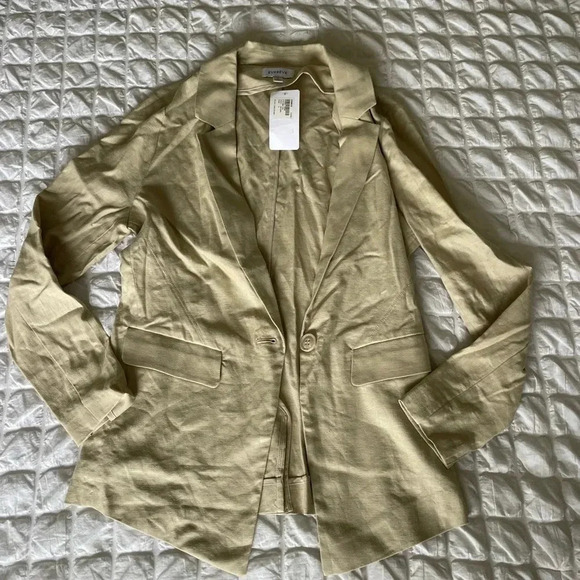 Evereve cream linen blend blazer - Picture 5 of 11